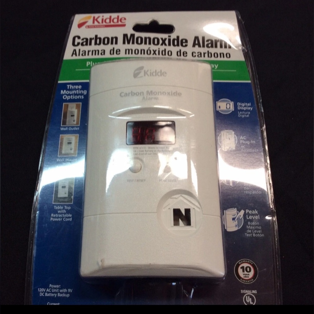 Kidde Carbon Monoxide Alarm with Digital Display - White KN-COPP-3 900-0076 NEW